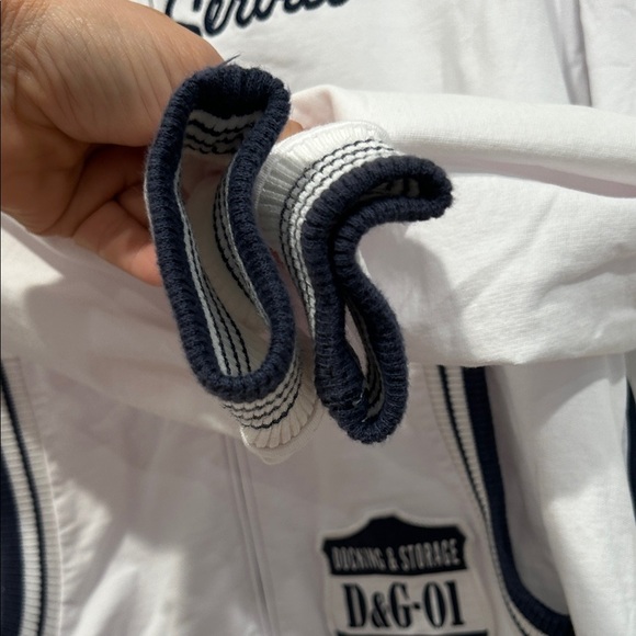 Dolce & Gabbana White Sailing Master Zip-Up Hoodie large juniors - Picture 5 of 10